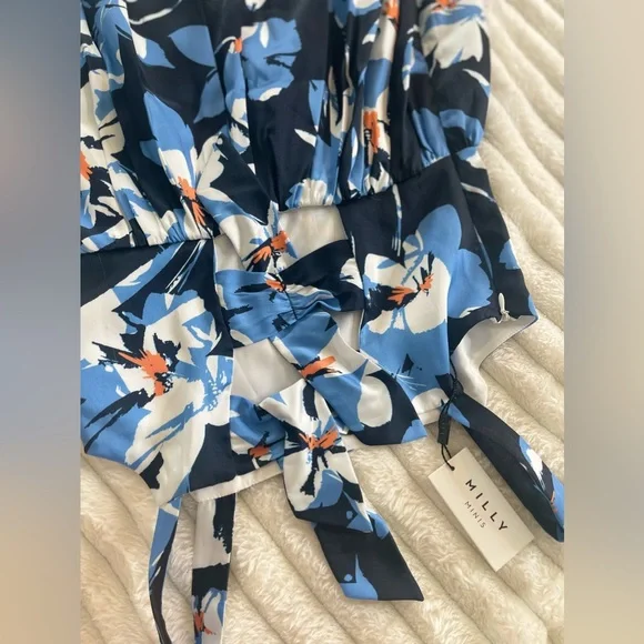 Milly Minis hibiscus Navy dress girls size 10 - never worn before Formal